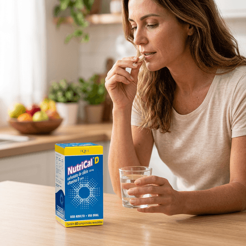 Suplemento Mineral e Vitamínico Nutrical D 1250mg 400UI Farmoquímica  60 Comprimidos