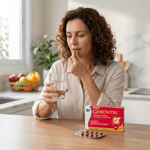 Multivitamínico Gerovital EMS Panax Ginseng e Minerais 60 Cápsulas
