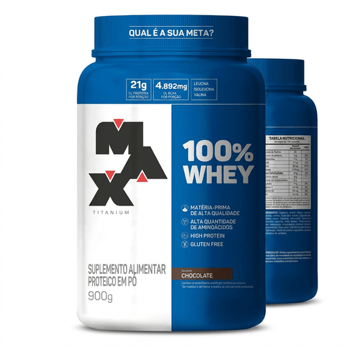 Whey Protein Max Titanium 100% Whey Chocolate 900g