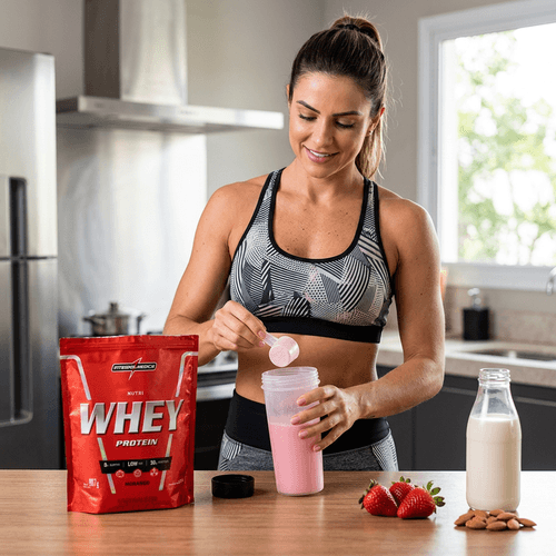 Whey Protein Integralmédica Nutri Morango Pouch 907g