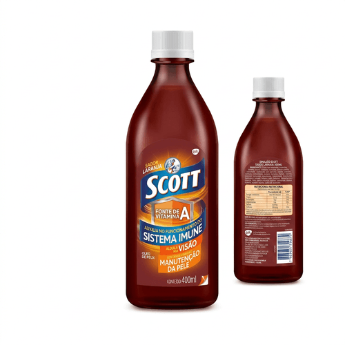 Vitamina A e D Emulsão Scott Laranja GSK 400ml