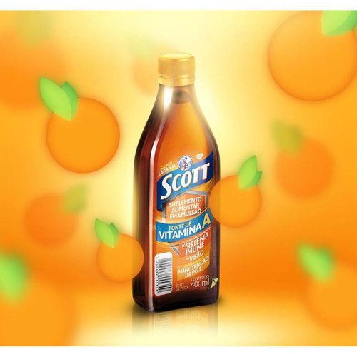 Vitamina A e D Emulsão Scott Laranja GSK 400ml