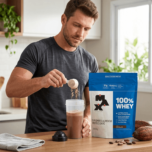 Whey Protein Max Titanium 100% Chocolate 900g