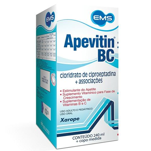 Estimulante de Apetite Apevitin BC EMS Xarope 240ml