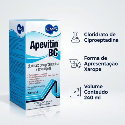 Estimulante de Apetite Apevitin BC EMS Xarope 240ml