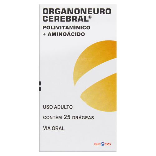 Suplemento Vitamínico e Aminoácido Gross Organoneuro Cerebral 25 Drágeas