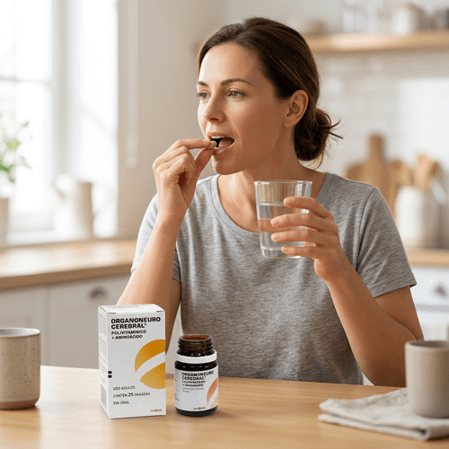 Suplemento Vitamínico e Aminoácido Gross Organoneuro Cerebral 25 Drágeas