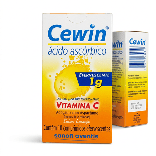 Vitamina C Cewin 1g Sanofi 10 Comprimidos Efervescentes