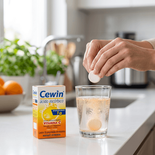 Vitamina C Cewin 1g Sanofi 10 Comprimidos Efervescentes