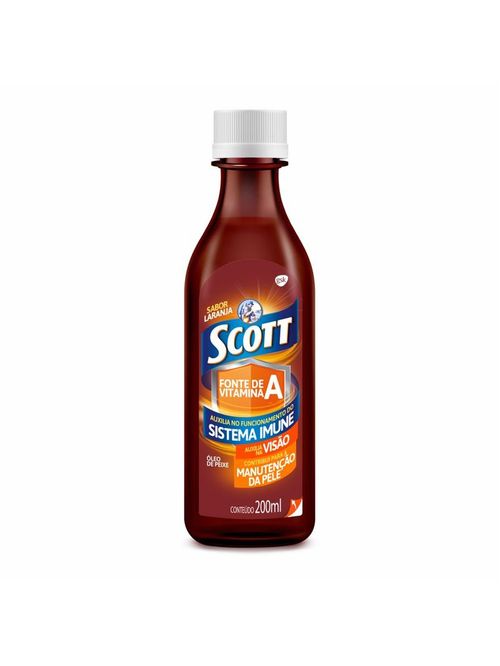 Vitamina A e D Emulsão Scott Laranja 200ml