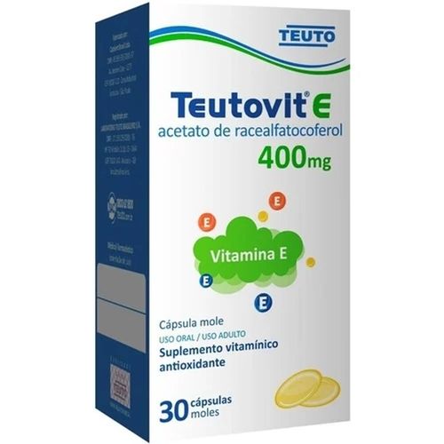 Vitamina E Teuto Teutovit E 400UI 30 Cápsulas