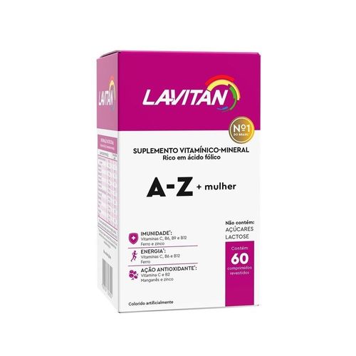 Multivitamínico Lavitan A-Z Mulher Cimed 60 Comprimidos