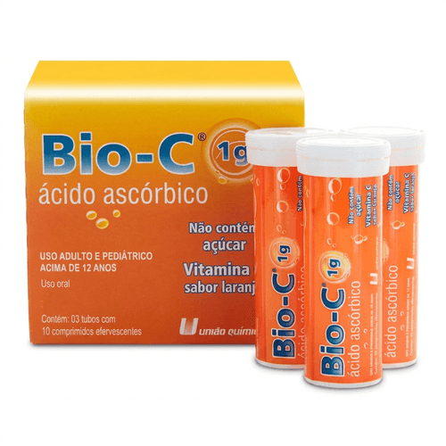 Vitamina C Bio-C 1g União Química 30 Comprimidos Efervescentes