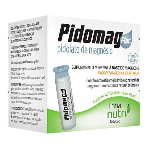Magnésio Baldacci Pidomag 150mg 12 Flaconetes