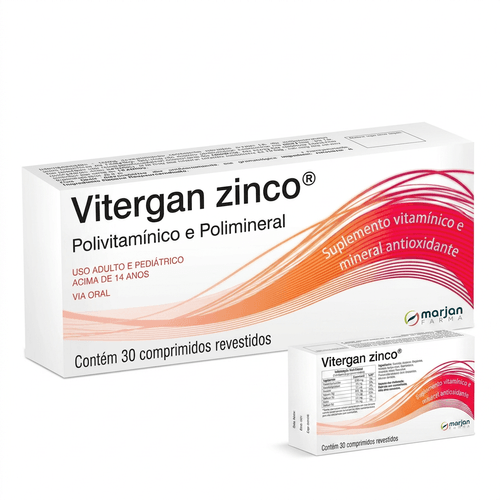 Multivitamínico Marjan Vitergan Zinco 30 Comprimidos