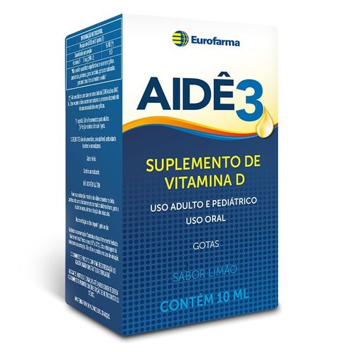 Vitamina D Eurofarma Aidê 3 200UI Gotas 10ml