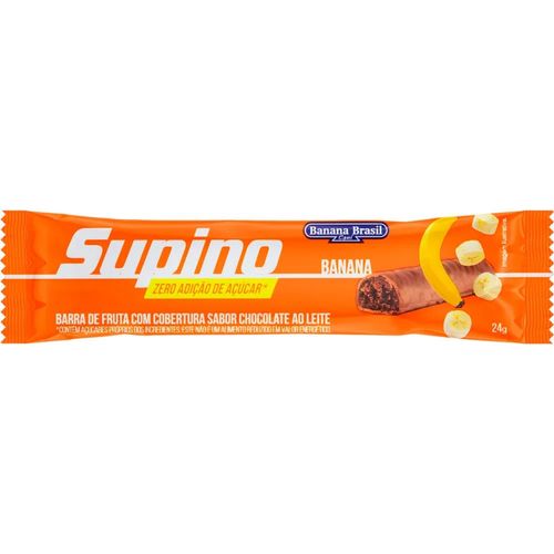 Barra de Cereal Banana Brasil Supino Zero Banana com Chocolate ao Leite 24g