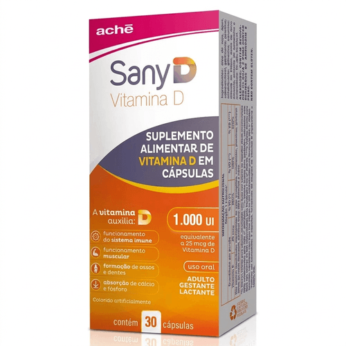 Vitamina D Sany D 1.000UI 30 Cápsulas