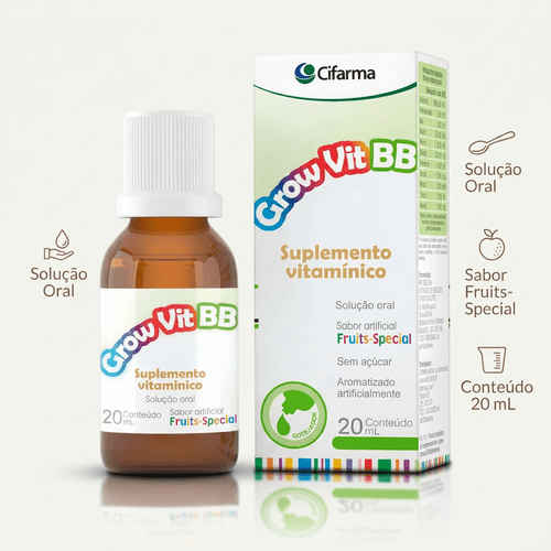 Multivitamínico Infantil Cifarma Grow Vit BB Gotas 20ml