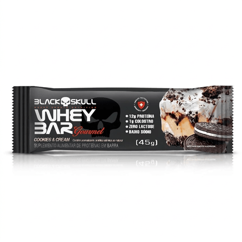 Barra de Proteína Black Skull Cookies & Cream 45g