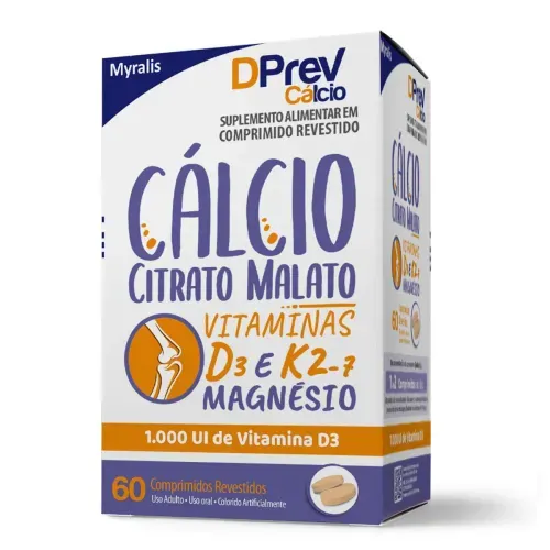 Vitamina D Dprev Cálcio Myralis 2000UI 30 Comprimidos