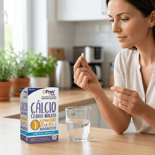 Vitamina D Dprev Cálcio Myralis 2000UI 30 Comprimidos