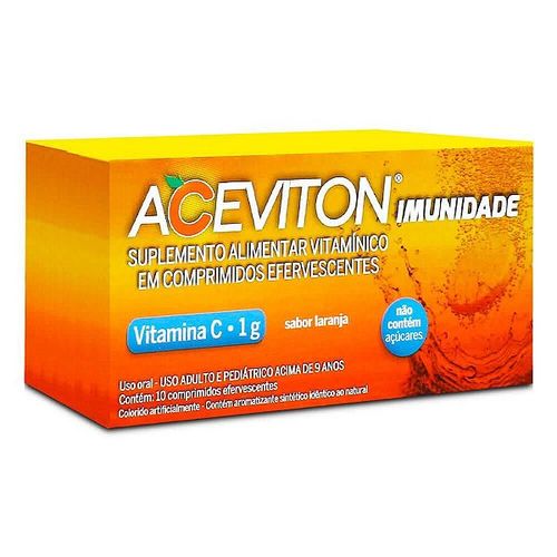 Vitamina C Aceviton 1g Cimed 10 Comprimidos Efervescentes