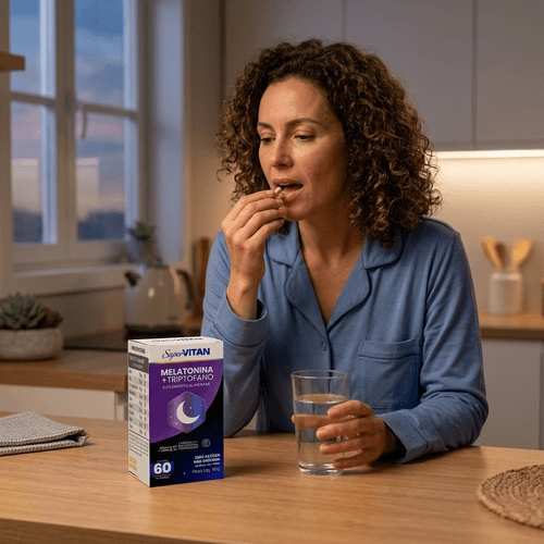 Melatonina Supervitan 210mcg + Triptofano 200mg 60 Cápsulas