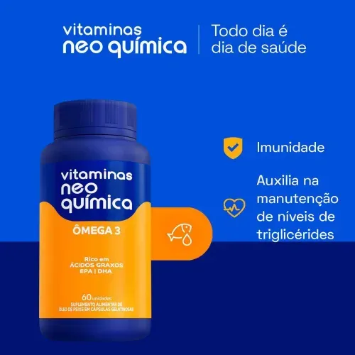Ômega 3 Neo Química EPA DHA 60 Cápsulas