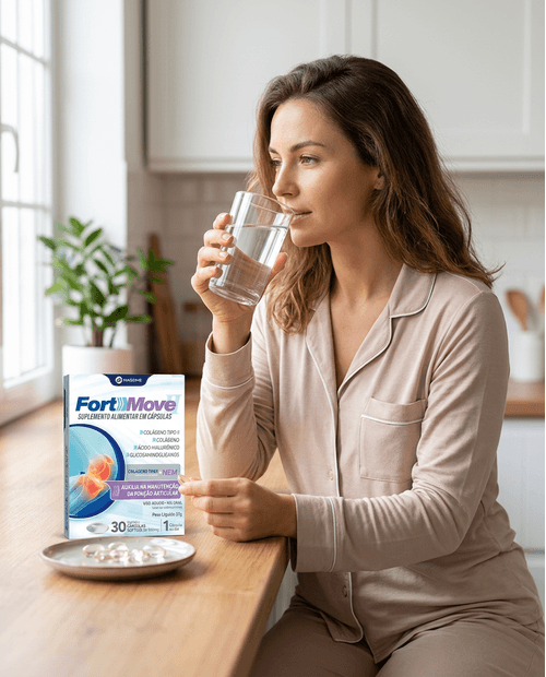 Suplemento Alimentar Mássime Fort-Move Colágeno NEM e Tipo II 900mg 30 Comprimidos