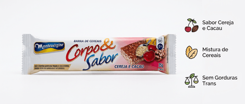 Barra de Cereal Zen Corpo & Sabor Cereja e Cacau 4 Unidades