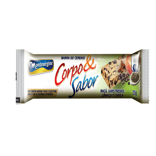 Barra de Cereais Zen Corpo & Sabor Maçã Uva-Passa e Linhaça 4 Unidades