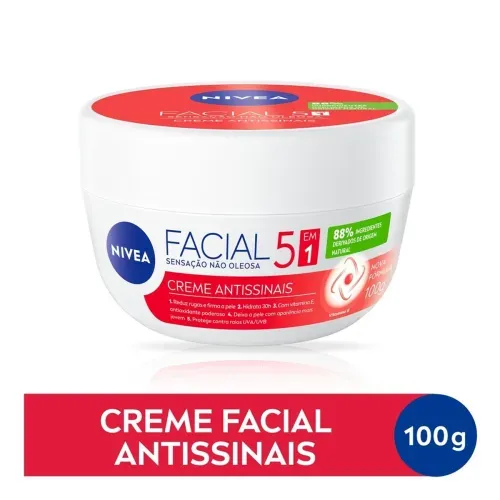 Creme Facial Nivea Antissinais com Vitamina E 100g