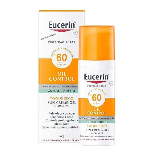 Protetor Solar Facial em Gel Eucerin Sun Oil Control com FPS 60 50ml