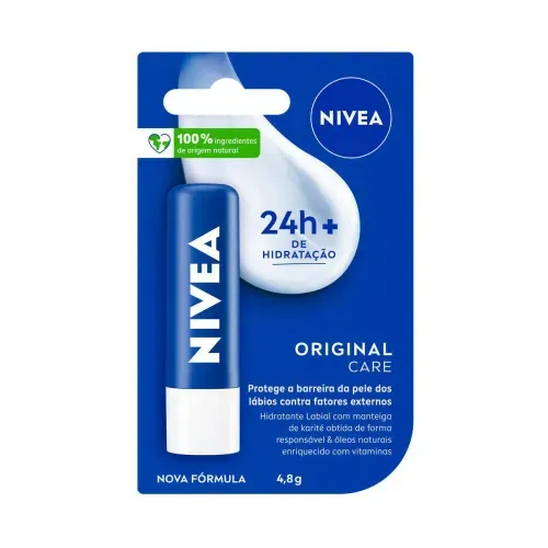 Protetor Labial Nivea Original com Óleos Naturais 4,8g