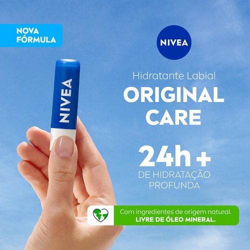 Protetor Labial Nivea Original com Óleos Naturais 4,8g