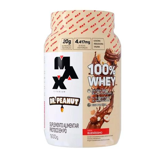 Whey Protein Max Titanium 100% Whey Dr. Peanut Bueníssimo 900g