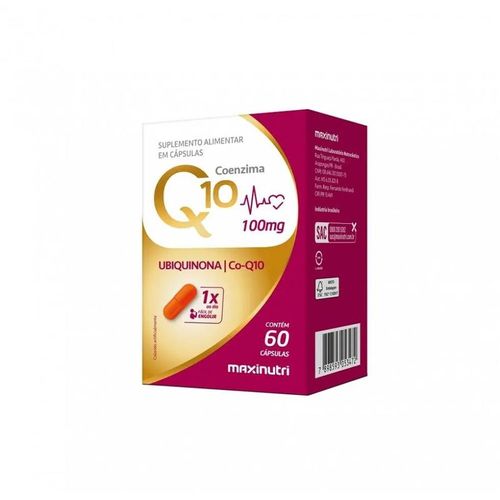 Coenzima Q10 Maxinutri 100mg 60 Cápsulas