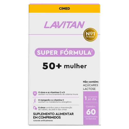 Lavitan 50+ Mulher Super Fórmula com 60 Comprimidos - Cimed