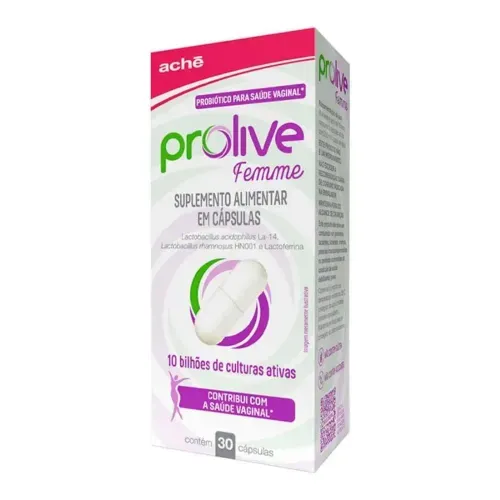 Probiótico Prolive Femme Lactobacillus Acidophilus 30 Cápsulas