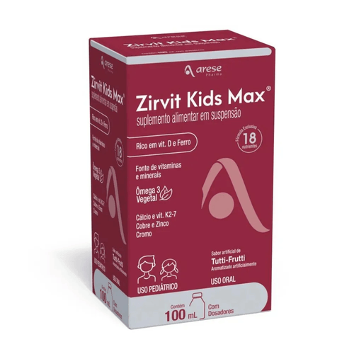 Multivitamínico Infantil Arese Zirvit Kids Max 100ml