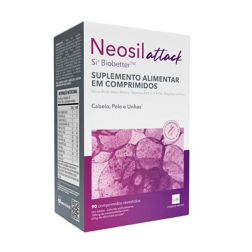 Suplemento Alimentar USK RX Neosil Attack 100mg 90 Comprimidos