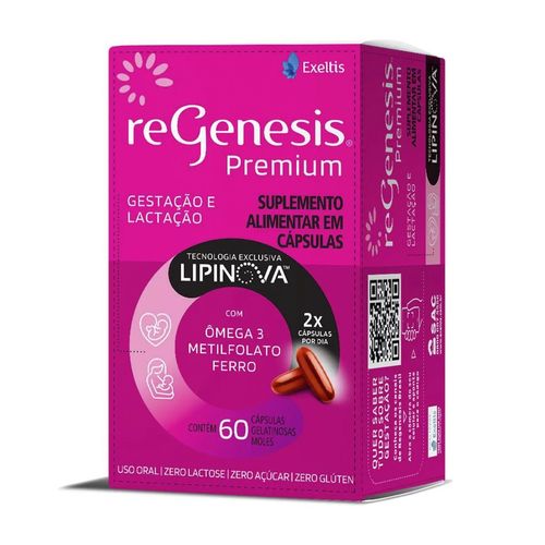 Suplemento Alimentar Exeltis Regenesis Premium Lipinova 60 Cápsulas