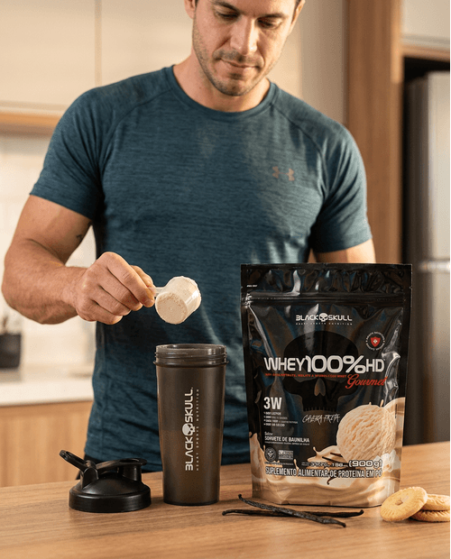 Whey Protein Black Skull 100% Gourmet Baunilha 900g