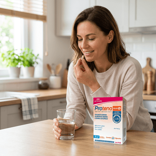 Colágeno Tipo II Protena Plus D Aché 40mg Vitamina D 1000UI 60 Cápsulas