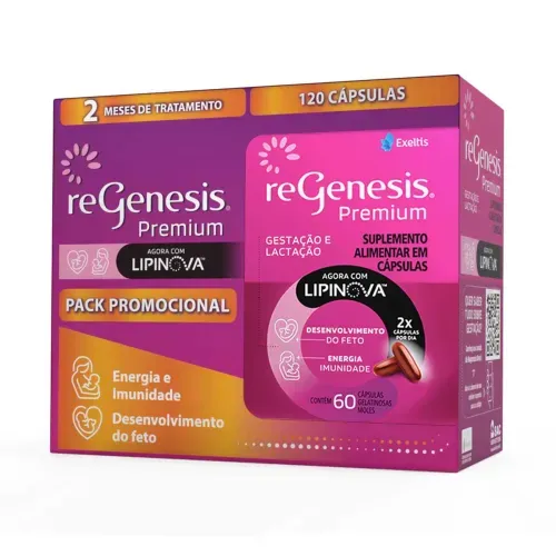 Multivitamínico Exeltis Regenesis Premium Ômega 3 Ácido Fólico 120 Cápsulas
