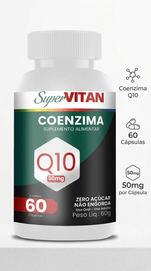 Coenzima Q10 Supervitan 50mg 60 Cápsulas