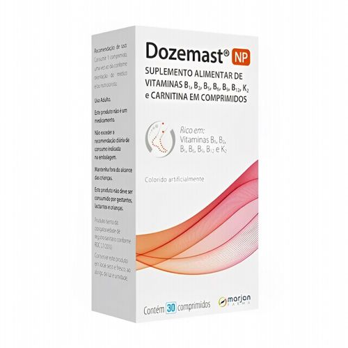Multivitamínico Marjan Dozemast NP Complexo B e Carnitina 30 Comprimidos
