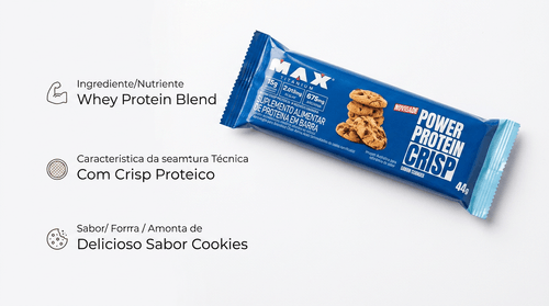 Barra de Proteína Power Crisp Cookies 44g