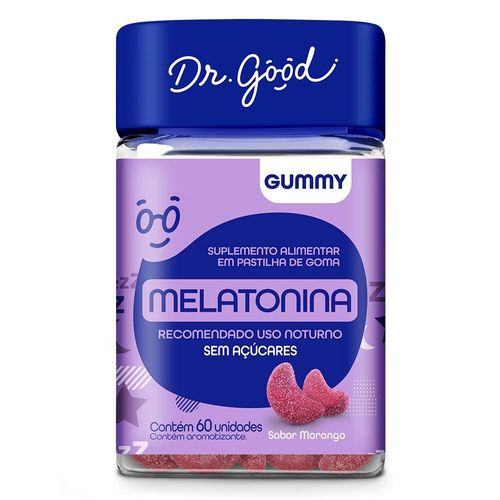 Melatonina Dr. Good Morango 60 Unidades